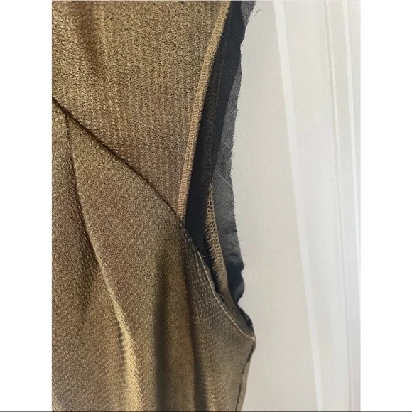VERA WANG gold blouse size S - Picture 5 of 5